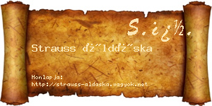 Strauss Áldáska névjegykártya
